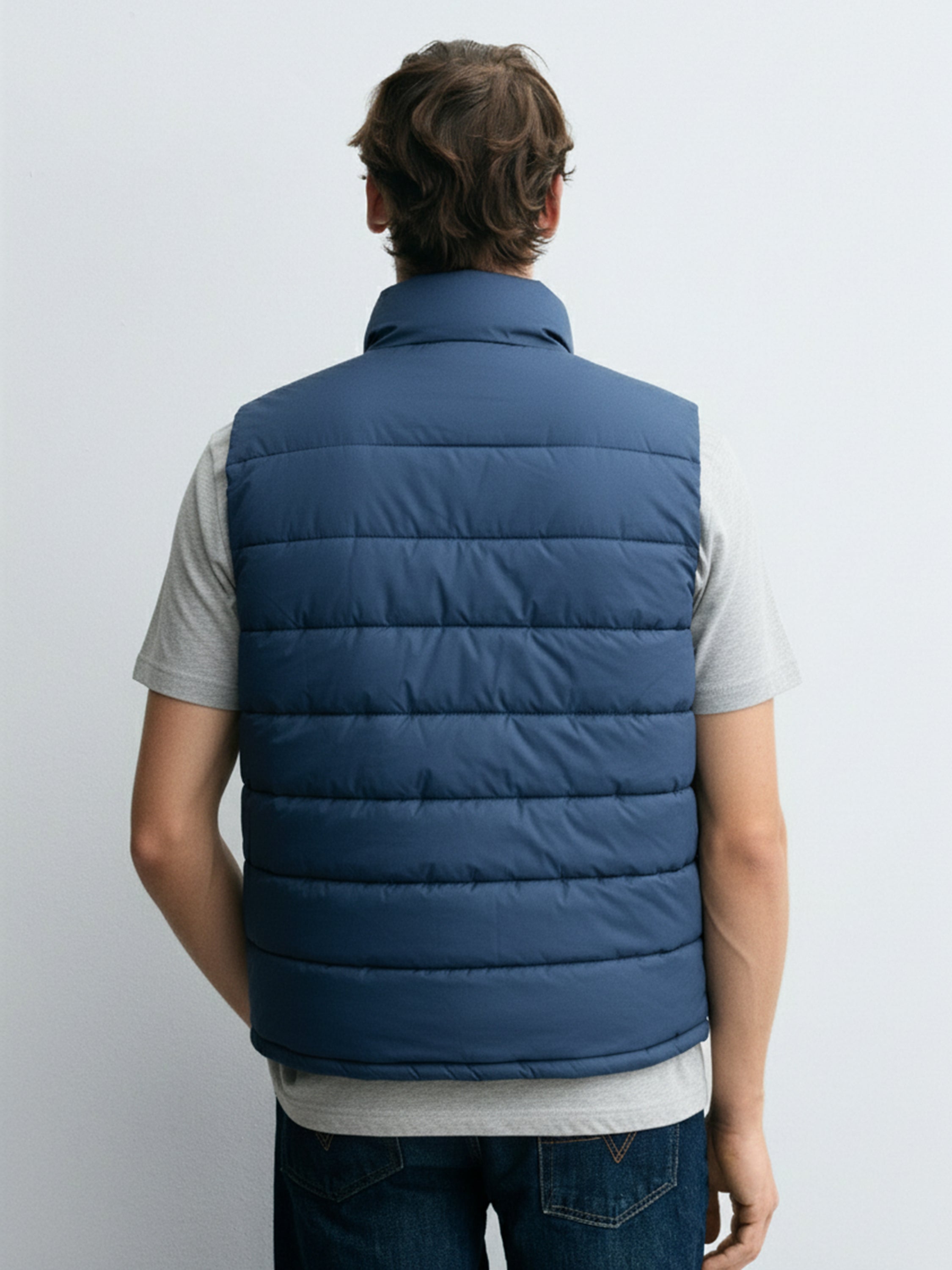 Ketch Men Navy Blue Puffer Jacket - Navy Blue - Image 2