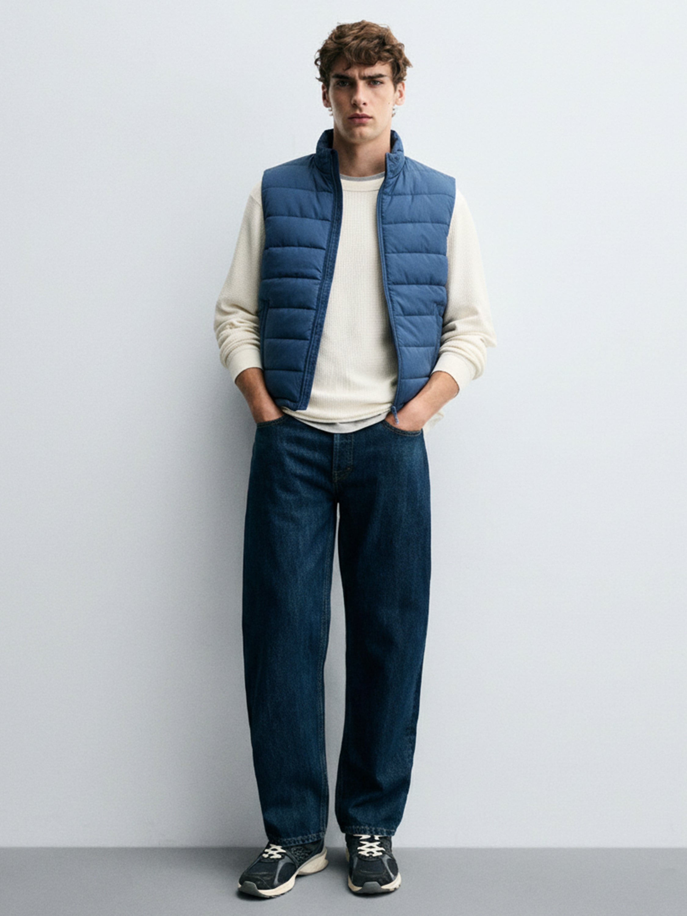 Ketch Men Navy Blue Puffer Jacket - Navy Blue - Image 3