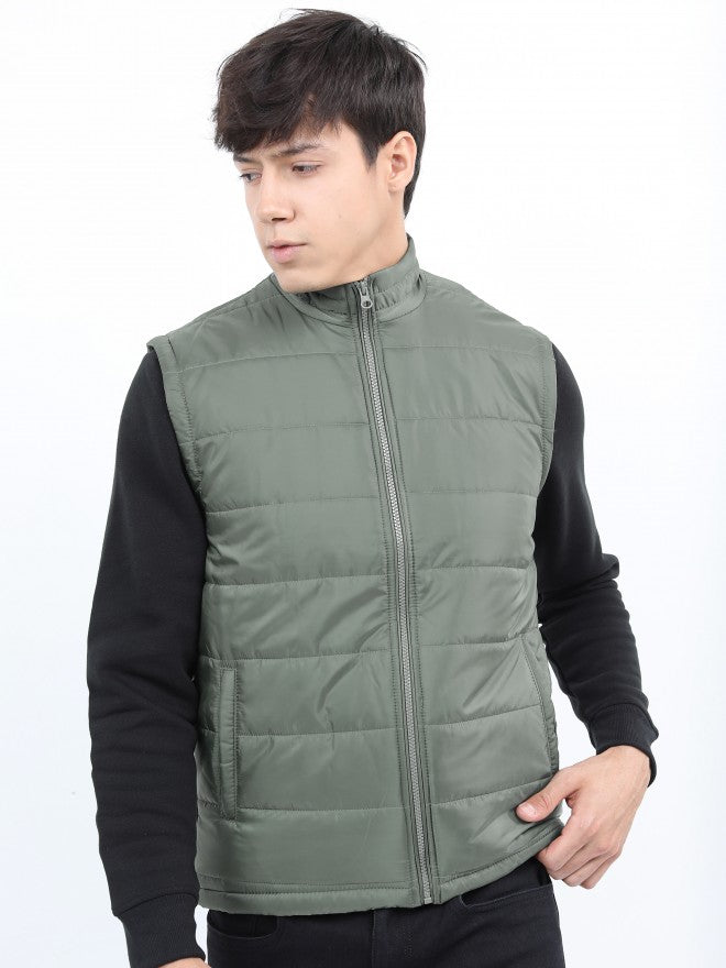 Ketch Men Olive Puffer Jacket - Olive - Image 1