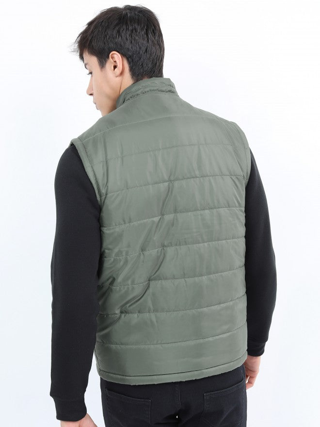 Ketch Men Olive Puffer Jacket - Olive - Image 3