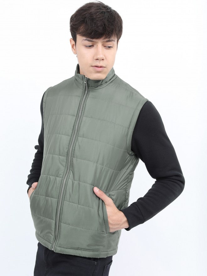Ketch Men Olive Puffer Jacket - Olive - Image 4
