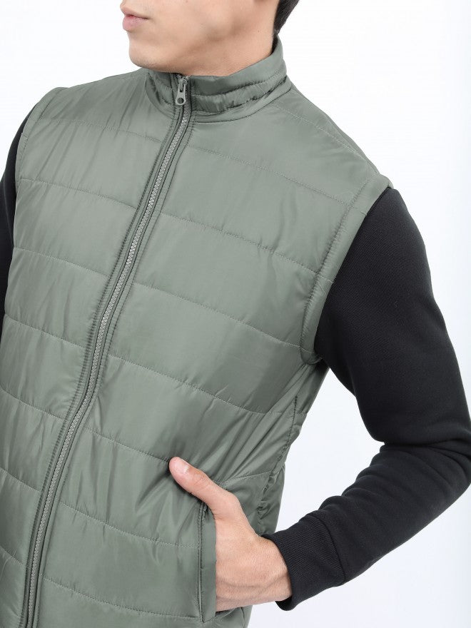 Ketch Men Olive Puffer Jacket - Olive - Image 5