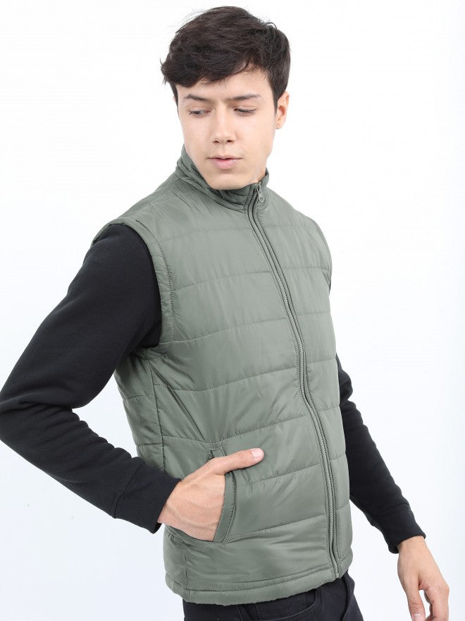 Ketch Men Olive Puffer Jacket - Olive - Image 6