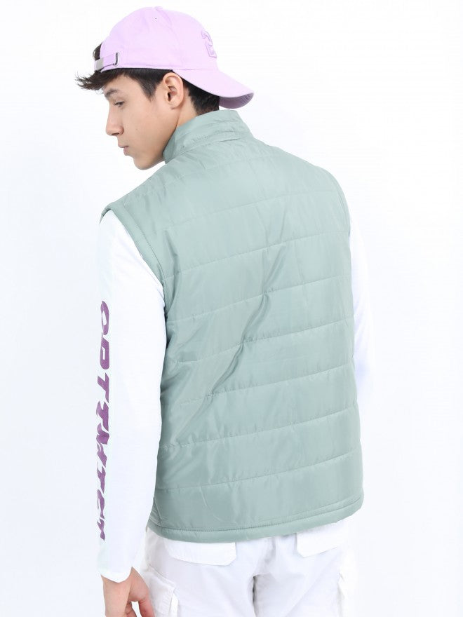 Ketch Men Green Puffer Jacket - Green - Image 3