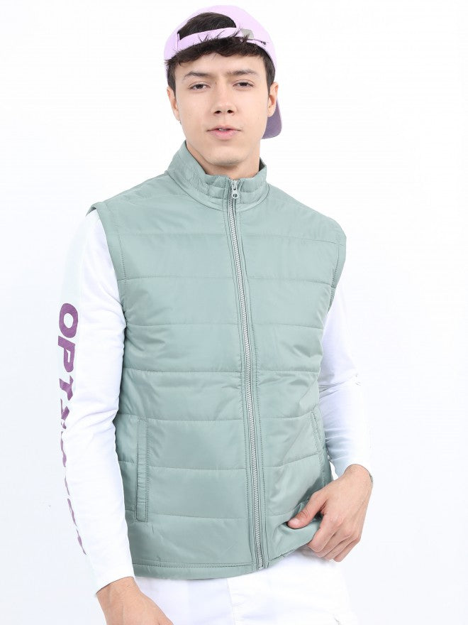 Ketch Men Green Puffer Jacket - Green - Image 4