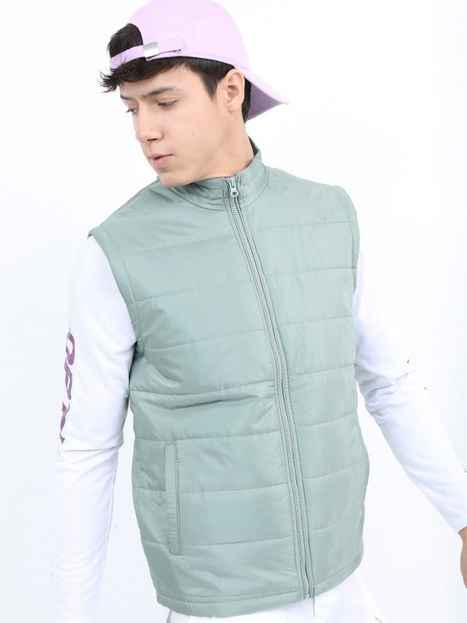 Ketch Men Green Puffer Jacket - Green - Image 6