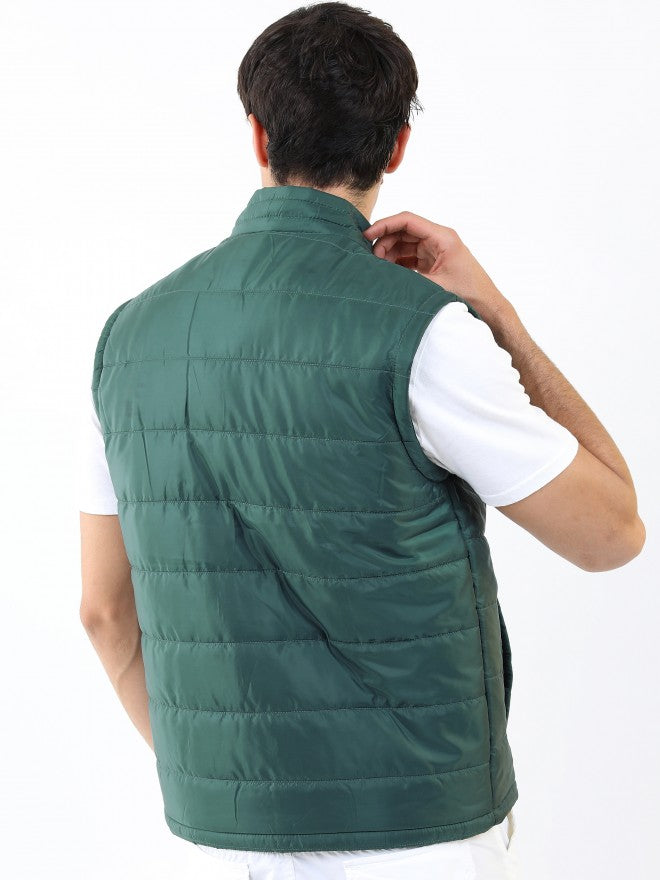Ketch Mens Puffer Jacket - Green - Image 3