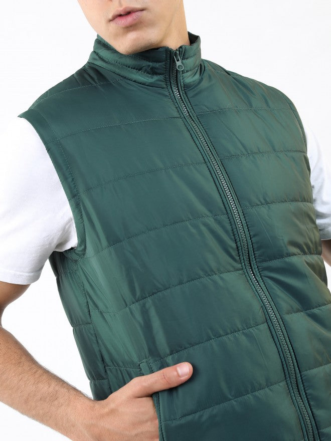 Ketch Mens Puffer Jacket - Green - Image 5