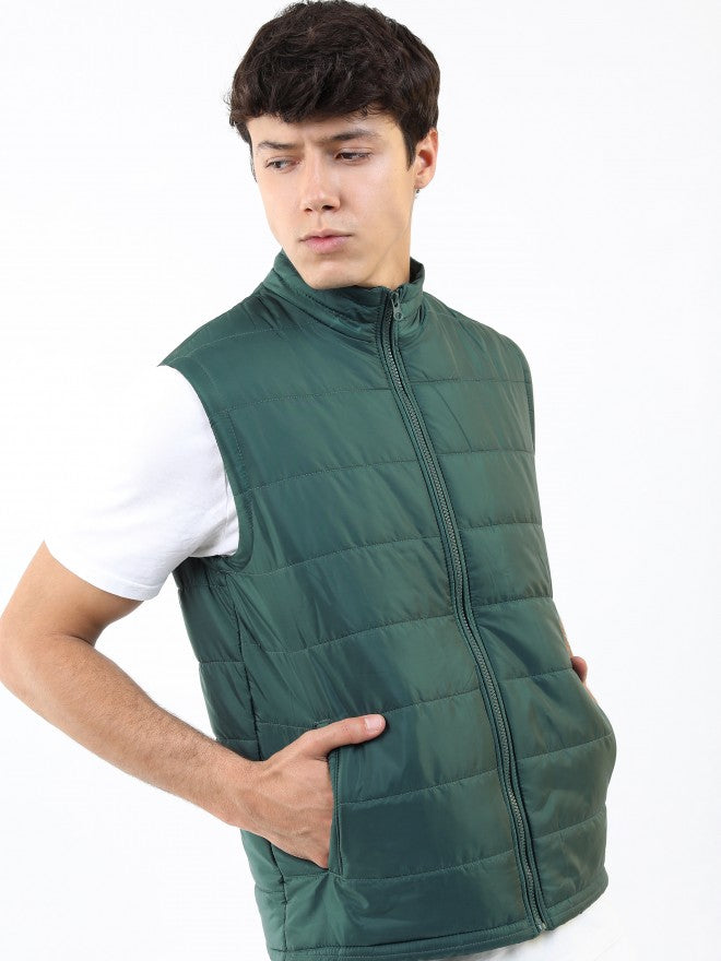 Ketch Mens Puffer Jacket - Green - Image 6
