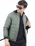 Ketch Men Olive Puffer Jacket - Olive - Image 1