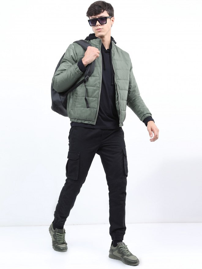 Ketch Men Olive Puffer Jacket - Olive - Image 2
