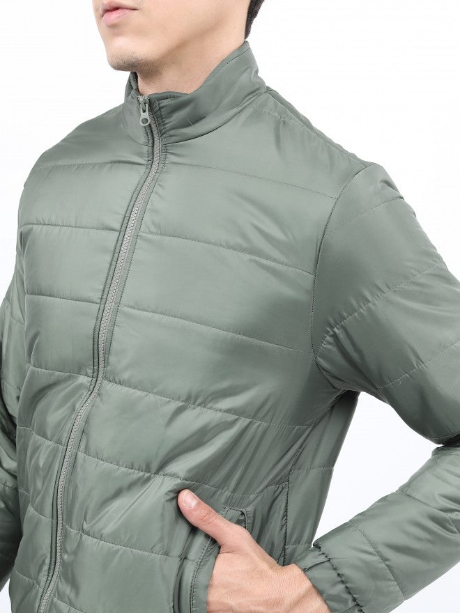 Ketch Men Olive Puffer Jacket - Olive - Image 5