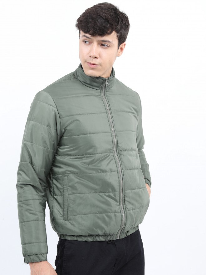 Ketch Men Olive Puffer Jacket - Olive - Image 6