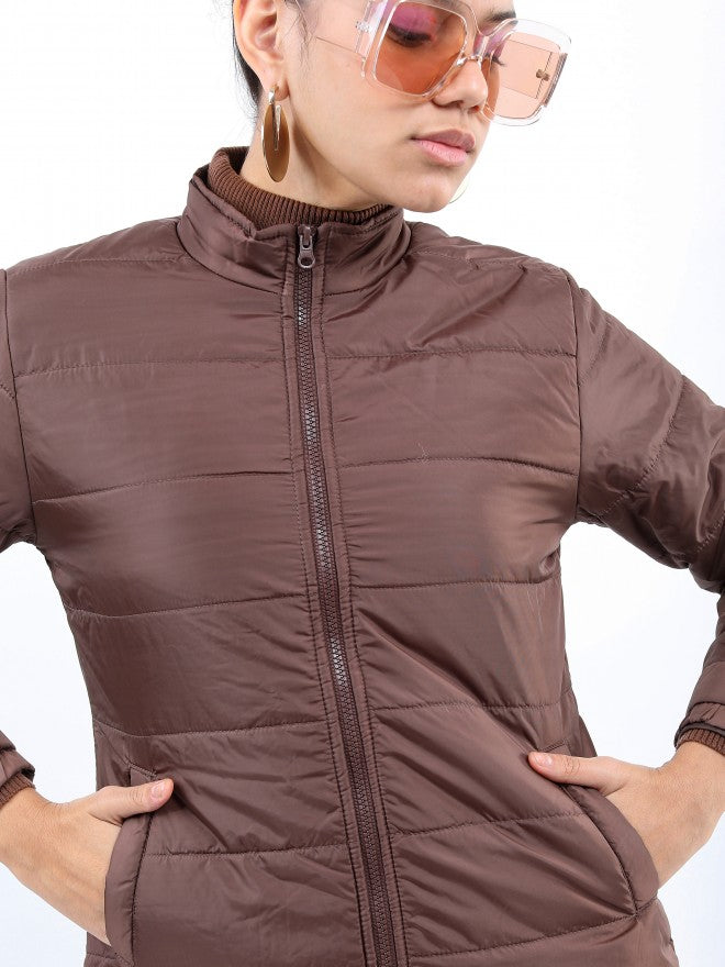 Ketch Women Brown Puffer Jacket - Brown - Image 5
