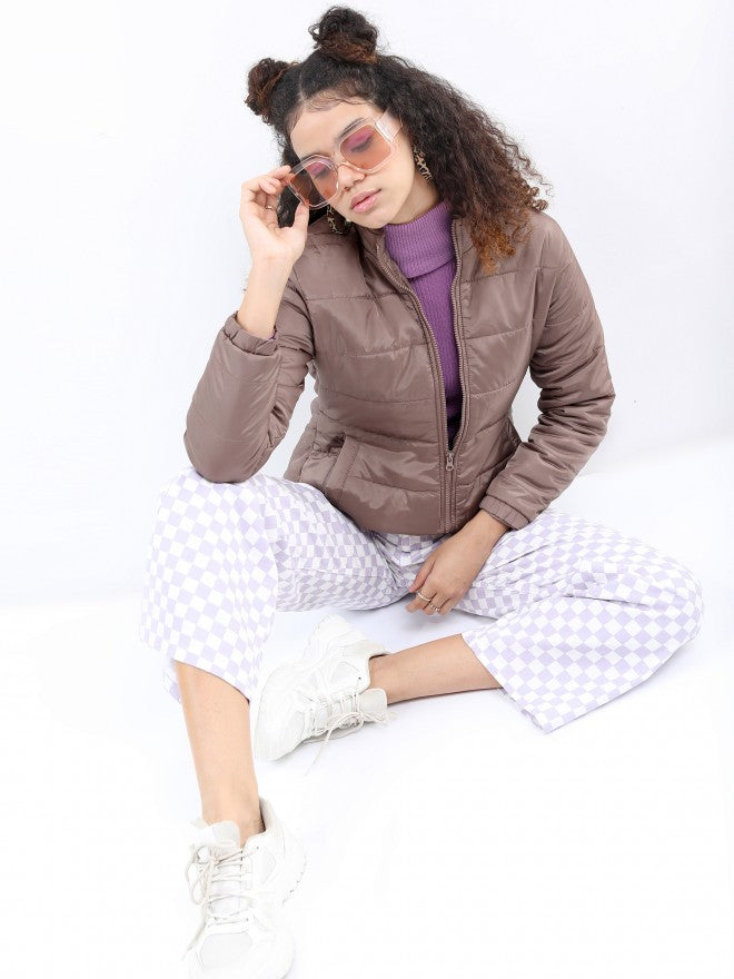 Ketch Women Brown Puffer Jacket - Brown - Image 2