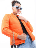 Ketch Women Orange Puffer Jacket - Orange - Image 1