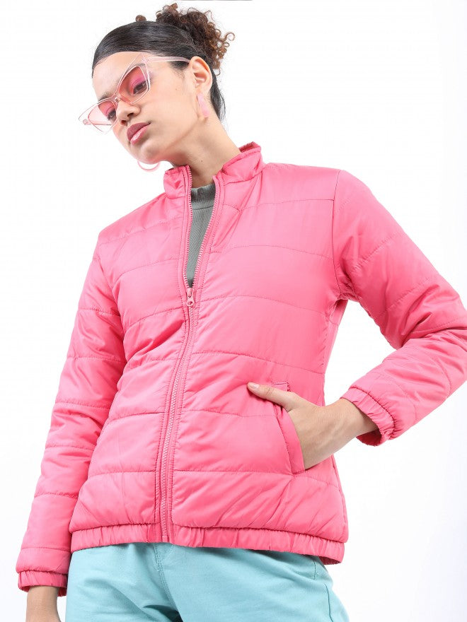 Ketch Women Pink Puffer Jacket - Pink - Image 1