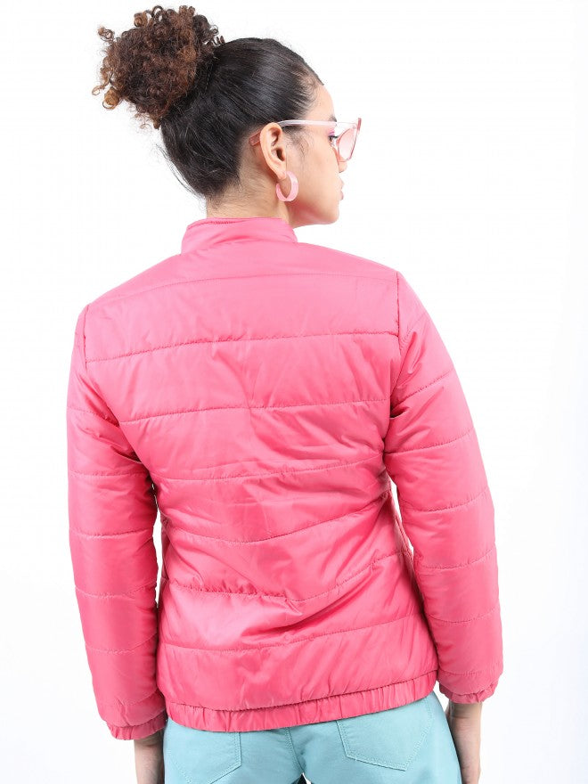 Ketch Women Pink Puffer Jacket - Pink - Image 3