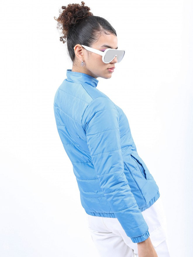 Ketch Women Blue Puffer Jacket - Blue - Image 3