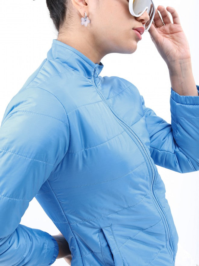 Ketch Women Blue Puffer Jacket - Blue - Image 5