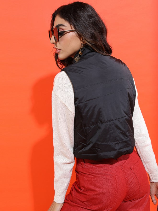 Ketch Women Black Puffer Jacket - Black - Image 3