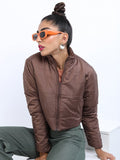 Ketch Women Brown Puffer Jacket - Brown - Image 1
