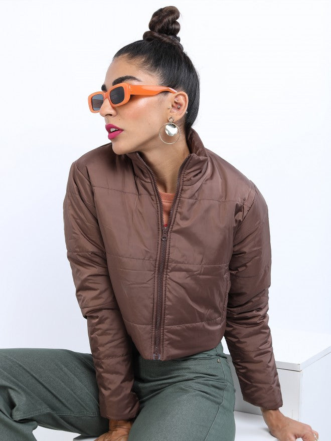 Ketch Women Brown Puffer Jacket - Brown - Image 1