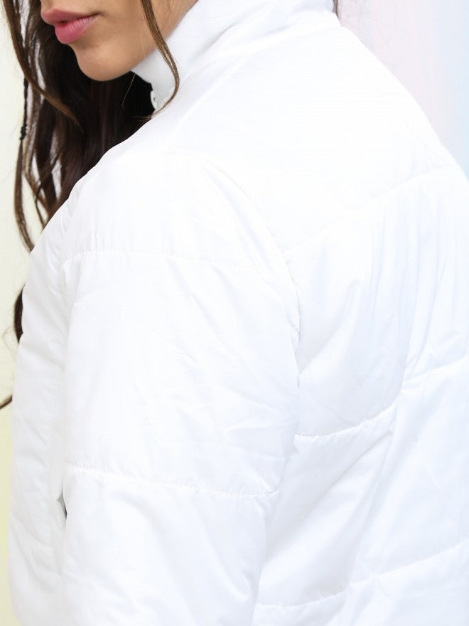 Ketch Women White Puffer Jacket - White - Image 5