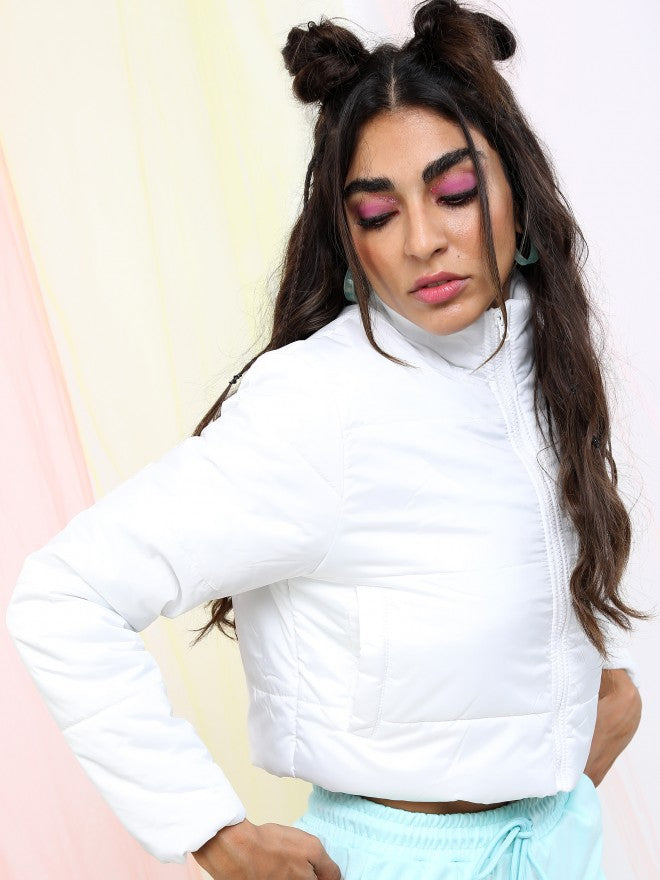 Ketch Women White Puffer Jacket - White - Image 6
