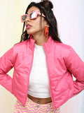 Ketch Women Pink Puffer Jacket - Pink - Image 1