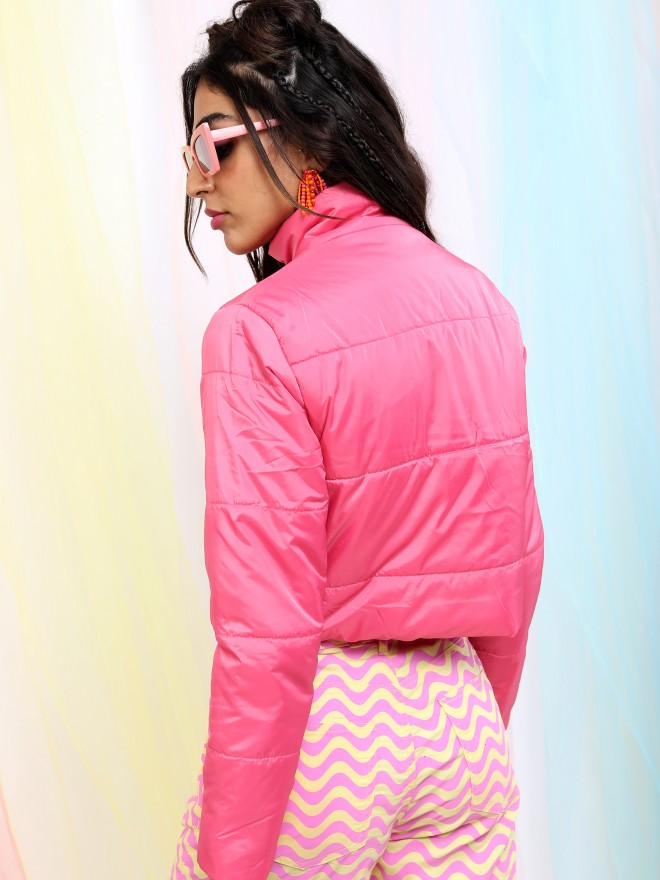 Ketch Women Pink Puffer Jacket - Pink - Image 3