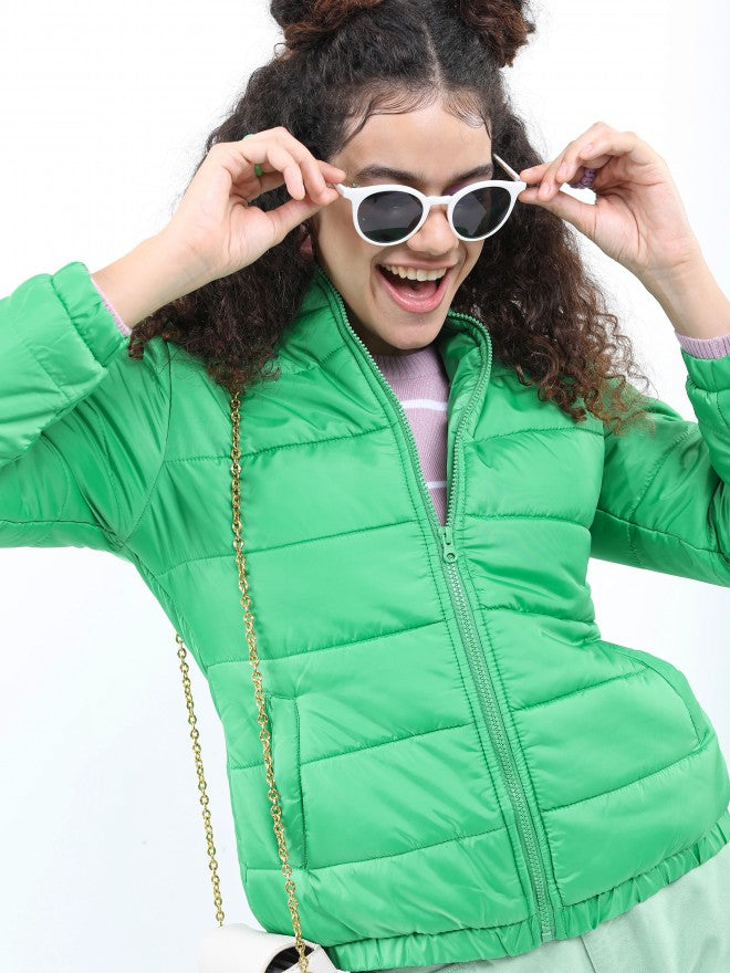 Ketch Women Green Puffer Jacket - Green - Image 1