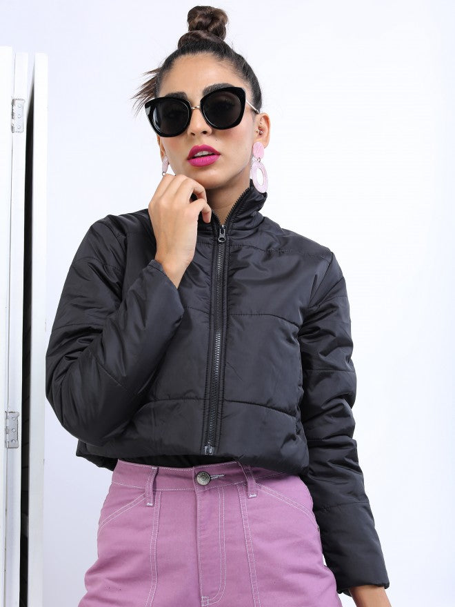 Ketch Women Black Puffer Jacket - Black - Image 1