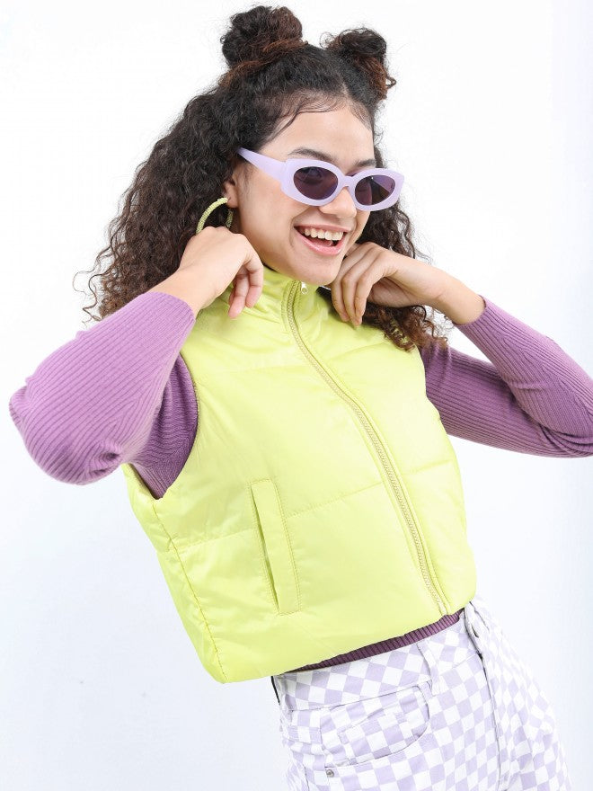 Ketch Women Green Puffer Jacket - Green - Image 6