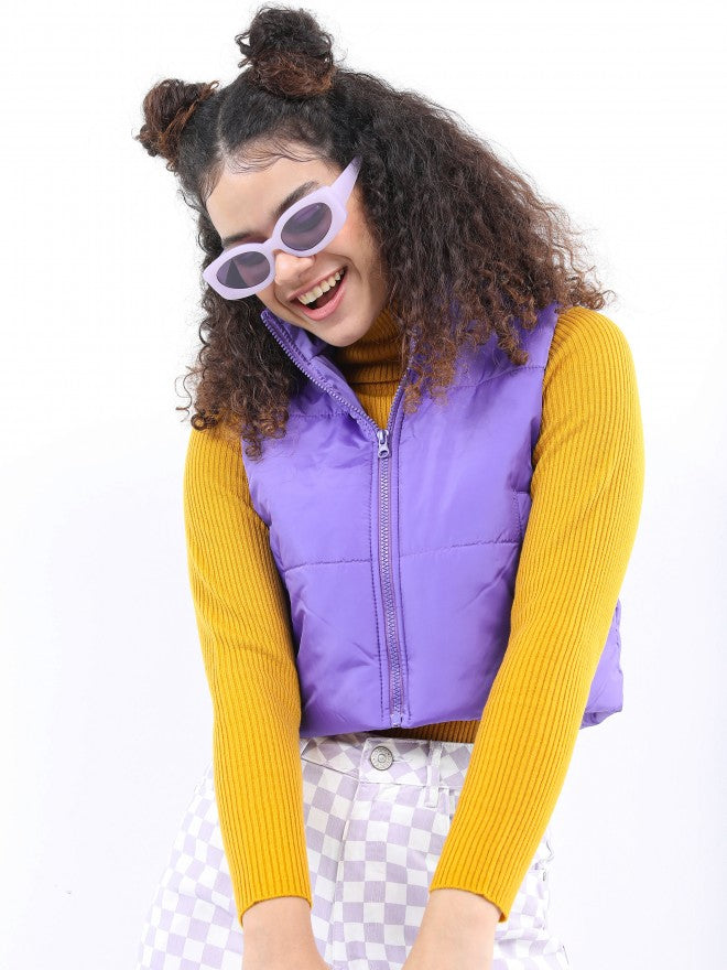 Ketch Women Purple Puffer Jacket - Purple - Image 1