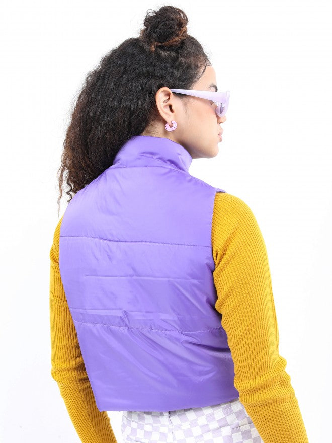 Ketch Women Purple Puffer Jacket - Purple - Image 3