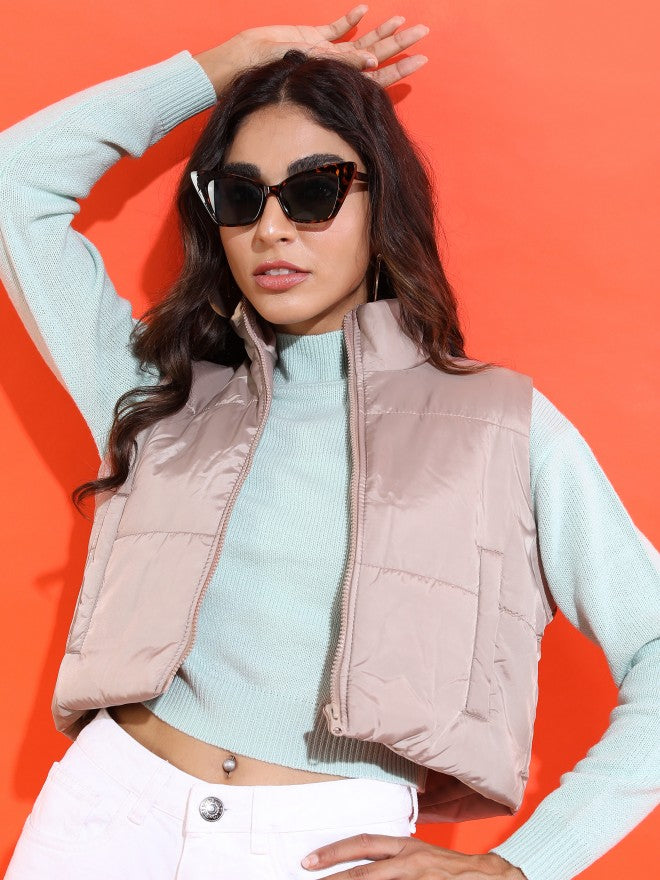 Ketch Women Brown Puffer Jacket - Brown - Image 1
