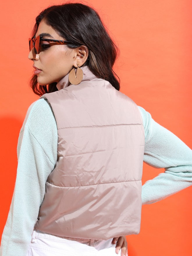 Ketch Women Brown Puffer Jacket - Brown - Image 3