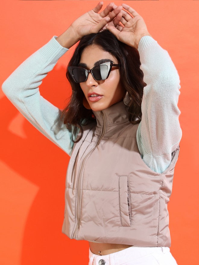Ketch Women Brown Puffer Jacket - Brown - Image 5