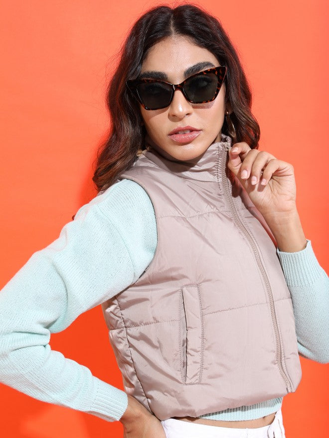 Ketch Women Brown Puffer Jacket - Brown - Image 6