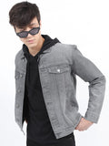Ketch Men Grey Denim Jacket - Grey - Image 1