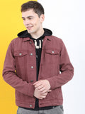 Ketch Men Maroon Denim Jacket - Maroon - Image 1