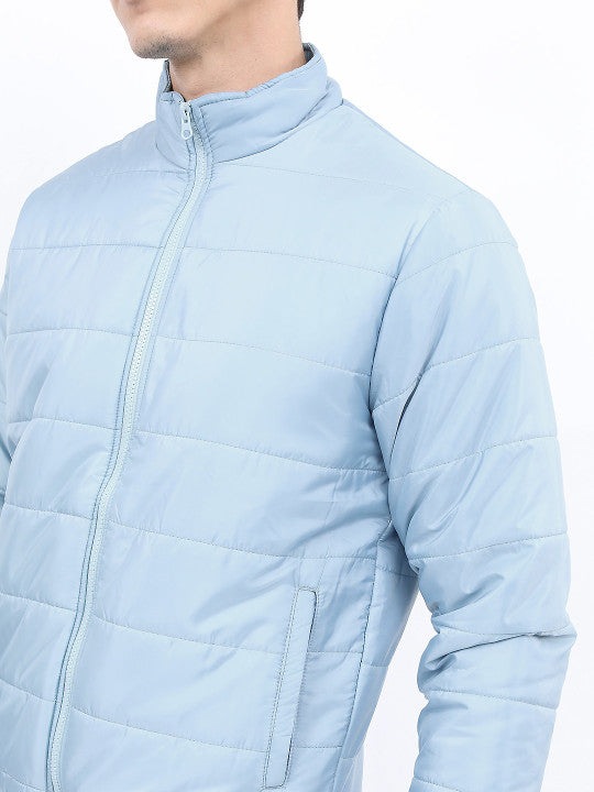 Ketch Men Light Blue Solid Puffer Jacket - Blue - Image 2