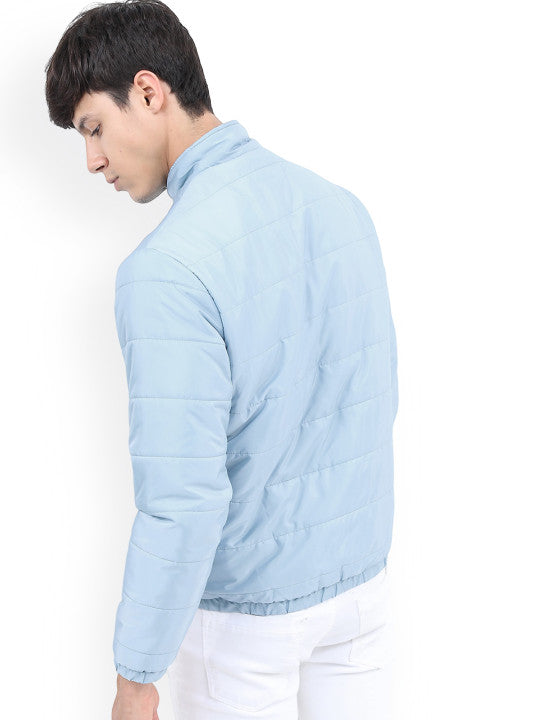 Ketch Men Light Blue Solid Puffer Jacket - Blue - Image 4