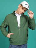 Ketch Men Olive Solid Bomber Jacket - Olive - Image 1