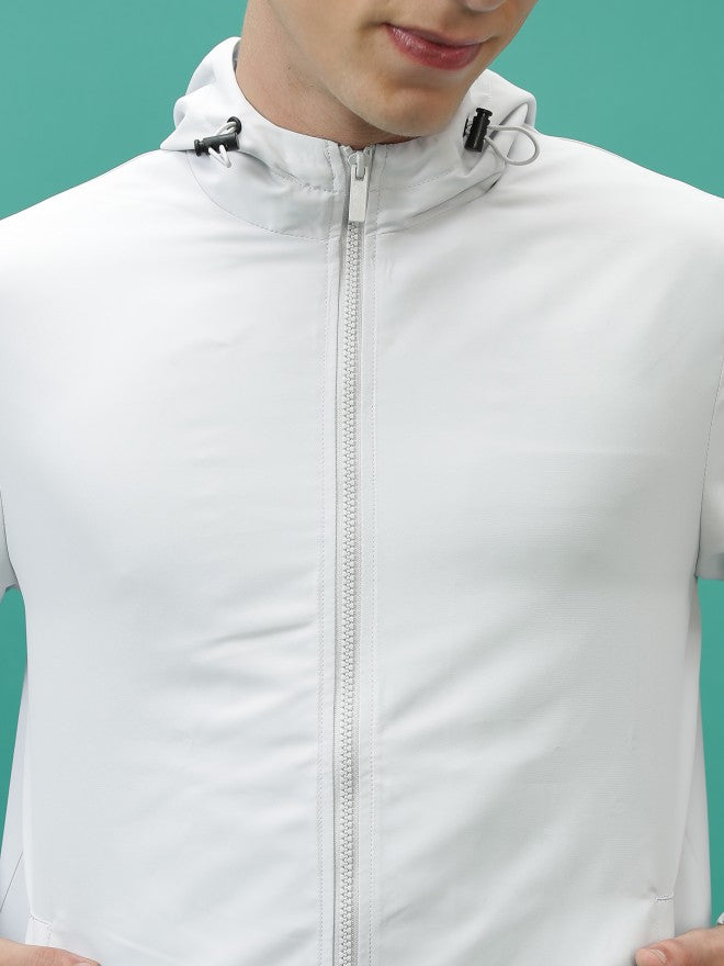 Ketch Men Grey Solid Bomber Jacket - Grey - Image 5