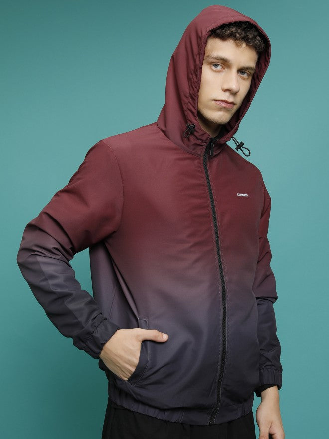 Ketch Men Maroon Printed Bomber Jacket - Maroon - Image 6