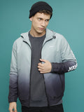 Ketch Men Grey Printed Bomber Jacket - Grey - Image 1