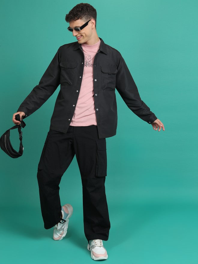Ketch Men Black Open Front Jacket - Black - Image 2