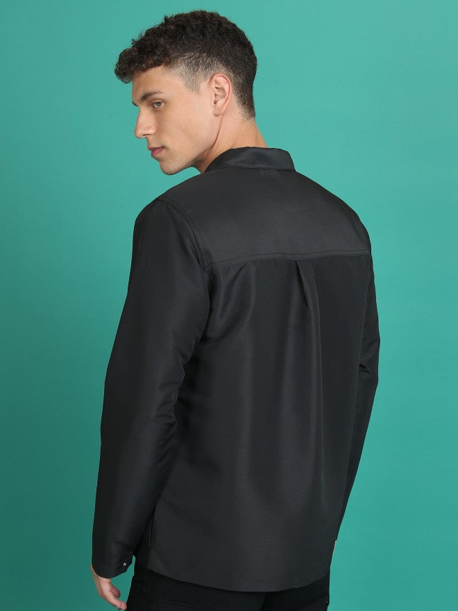Ketch Men Black Open Front Jacket - Black - Image 3